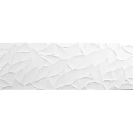 Biała płytka z motywem fal 3D